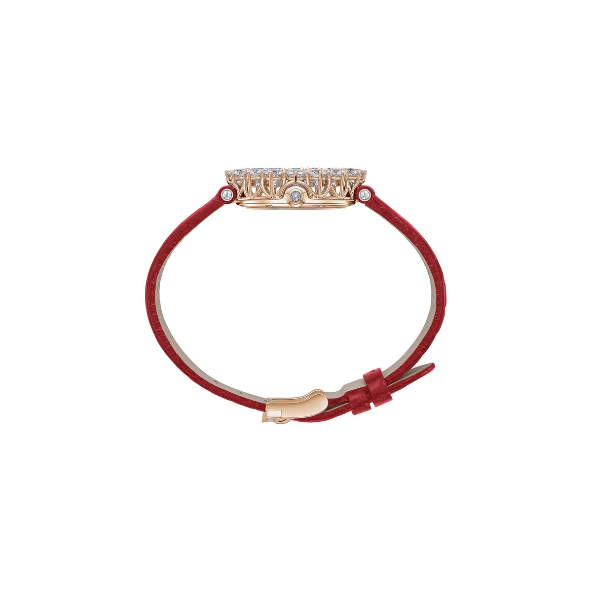 Chopard L'Heure du Diamant watch in 18k ethical rose gold with diamonds, view 3