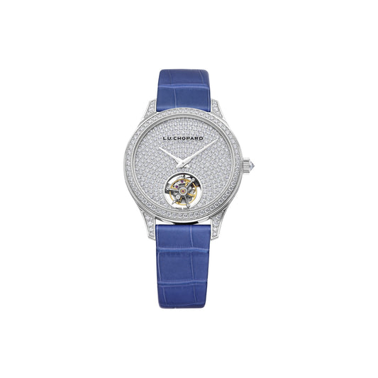Chopard L.U.C watch in platinum with diamonds