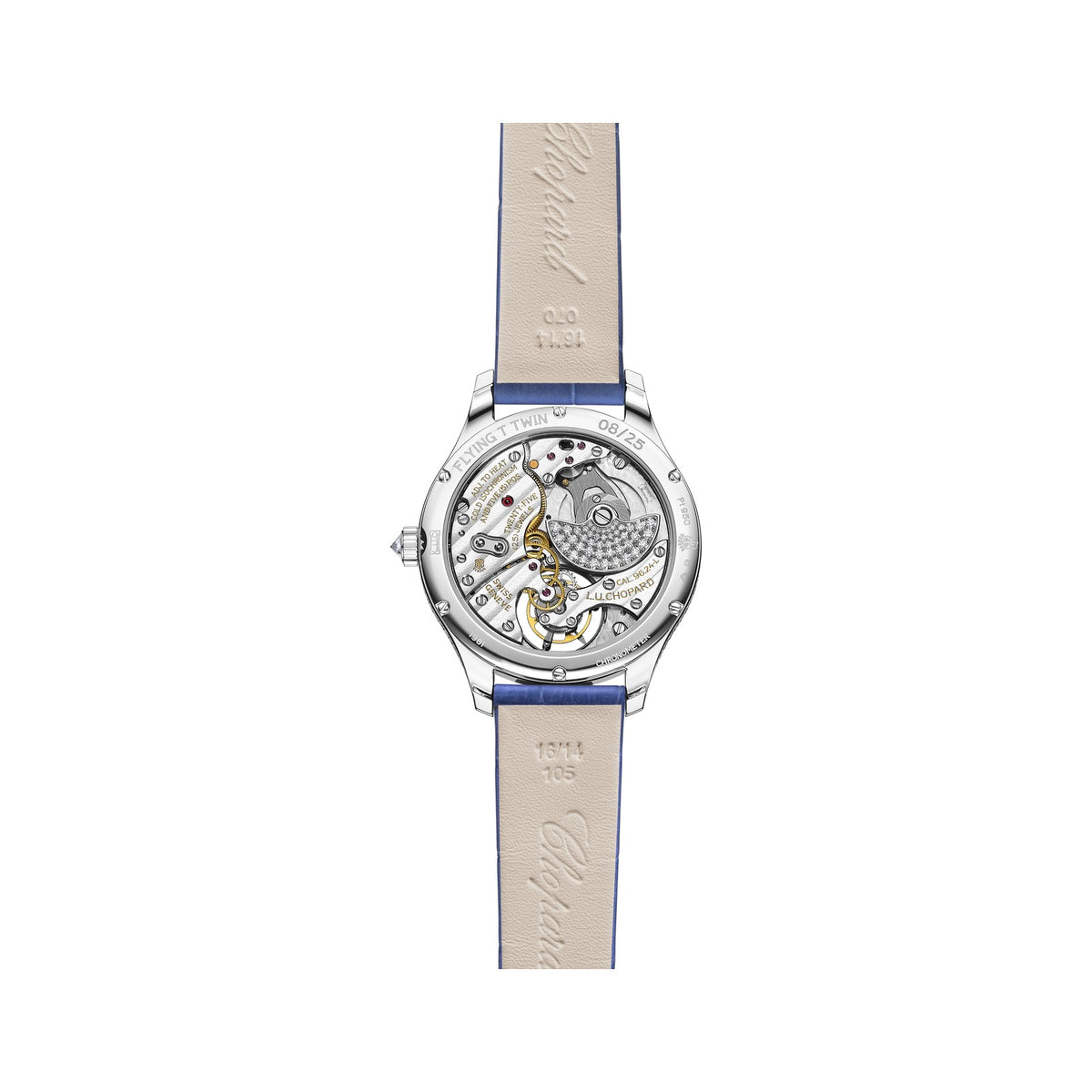 Chopard L.U.C watch in platinum with diamonds, view 2