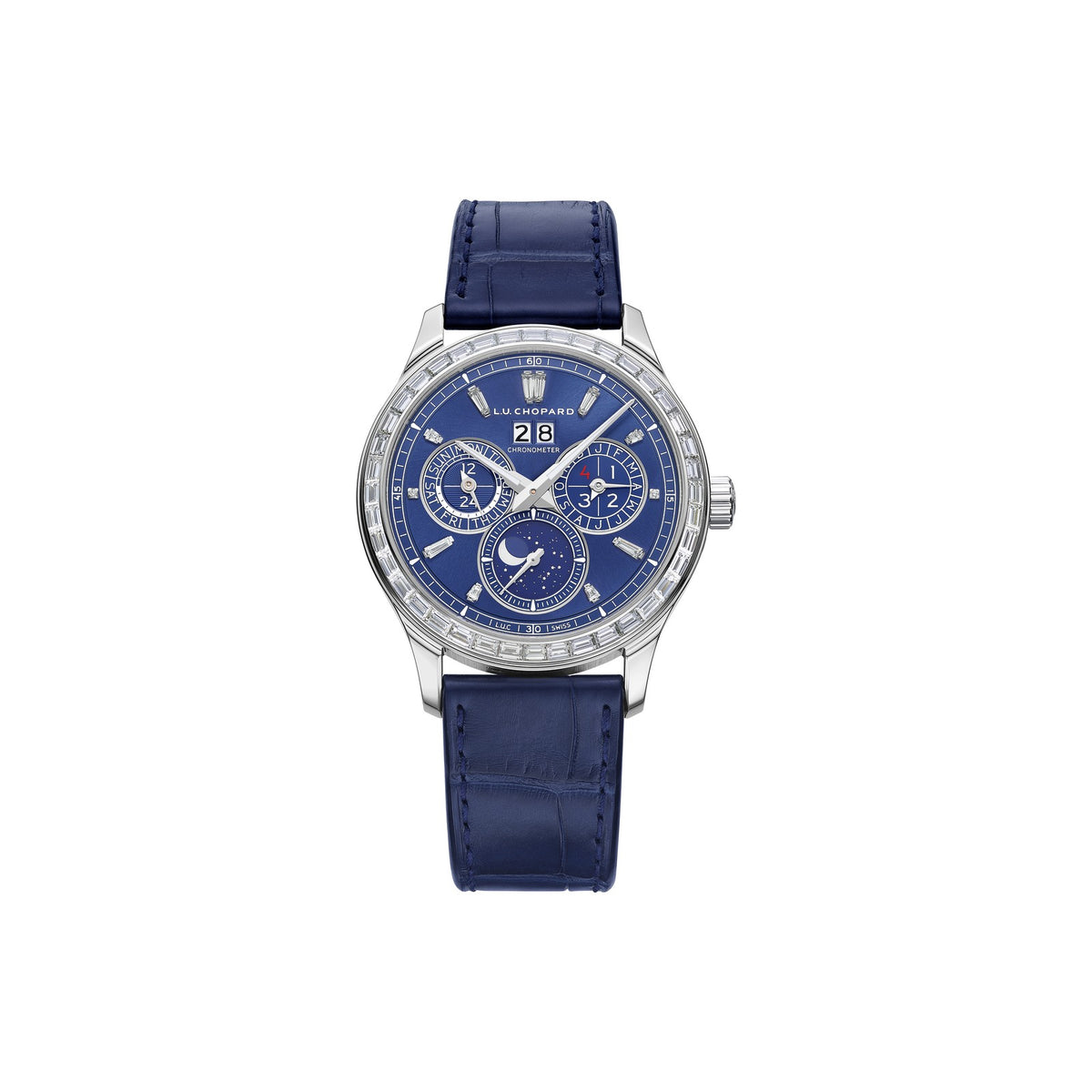 Chopard L.U.C watch in platinum with diamonds