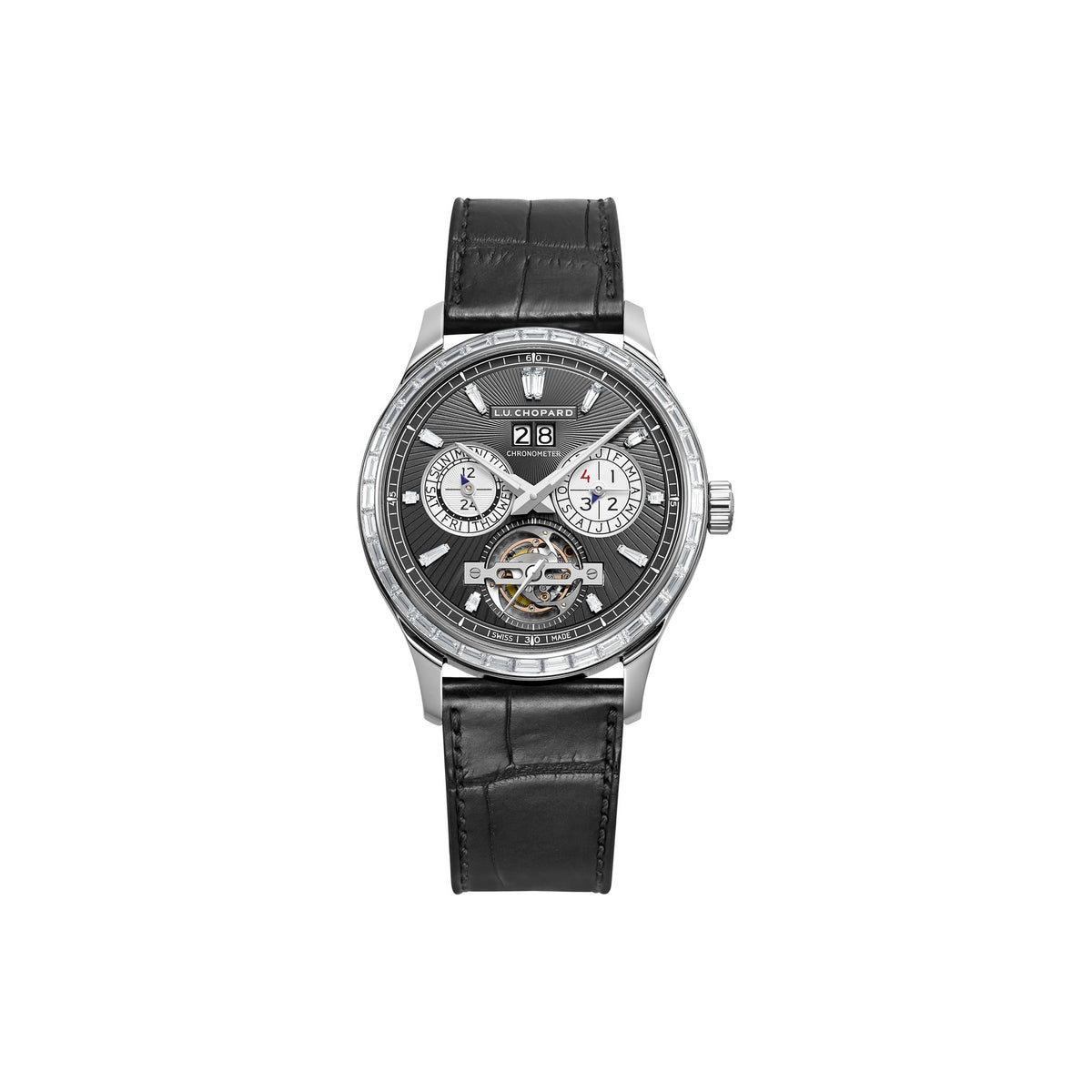 Chopard L.U.C watch in platinum with diamonds