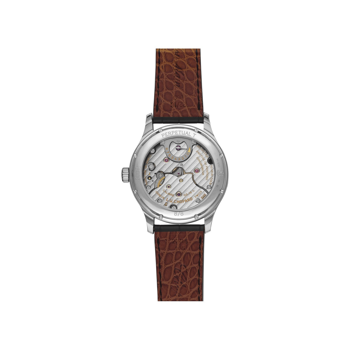 Chopard L.U.C watch in platinum with diamonds, view 2