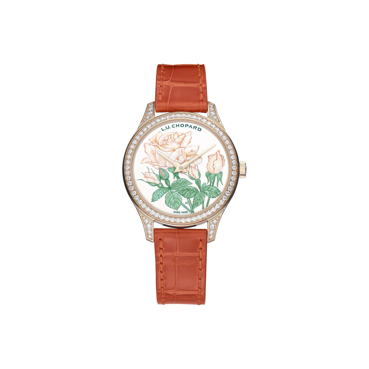 Chopard L.U.C watch in 18k ethical rose gold with diamonds