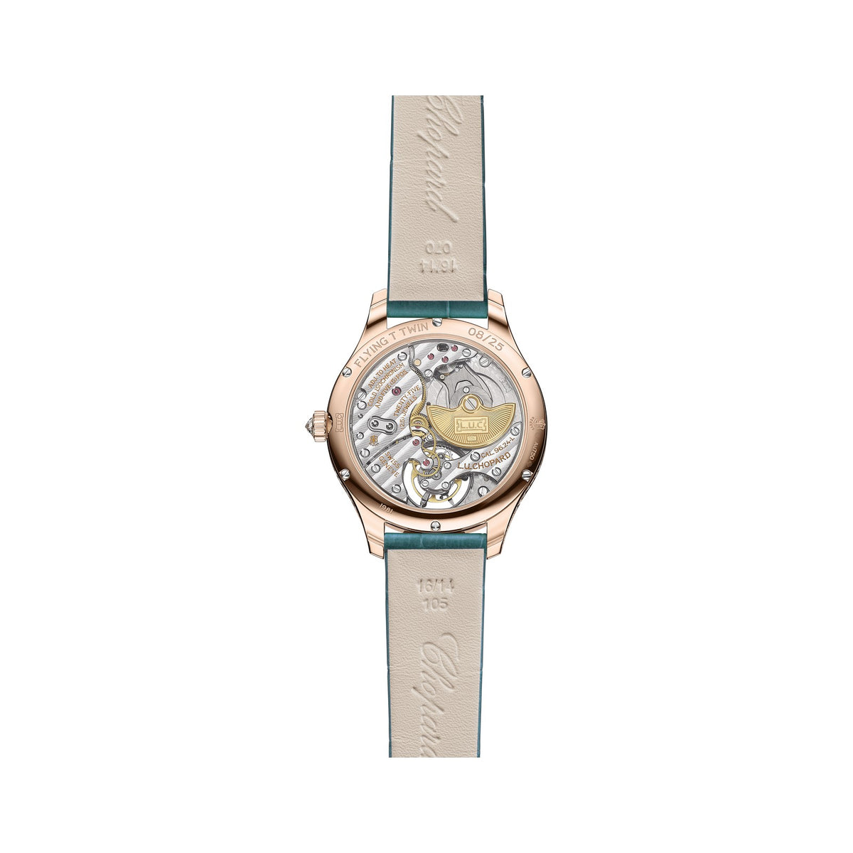 Chopard L.U.C watch in 18k ethical rose gold with diamonds, view 2
