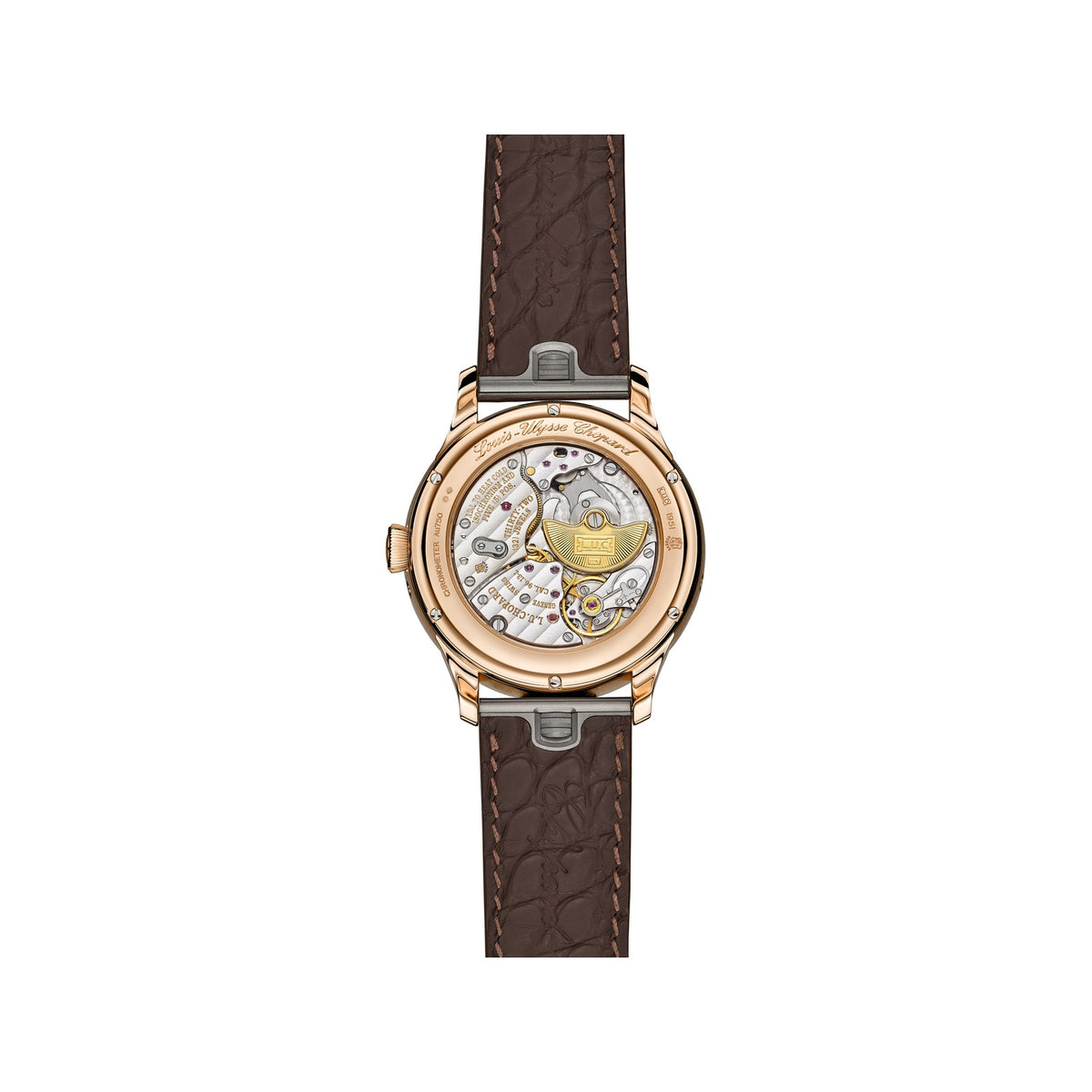 Chopard L.U.C watch in 18k ethical rose gold, view 3