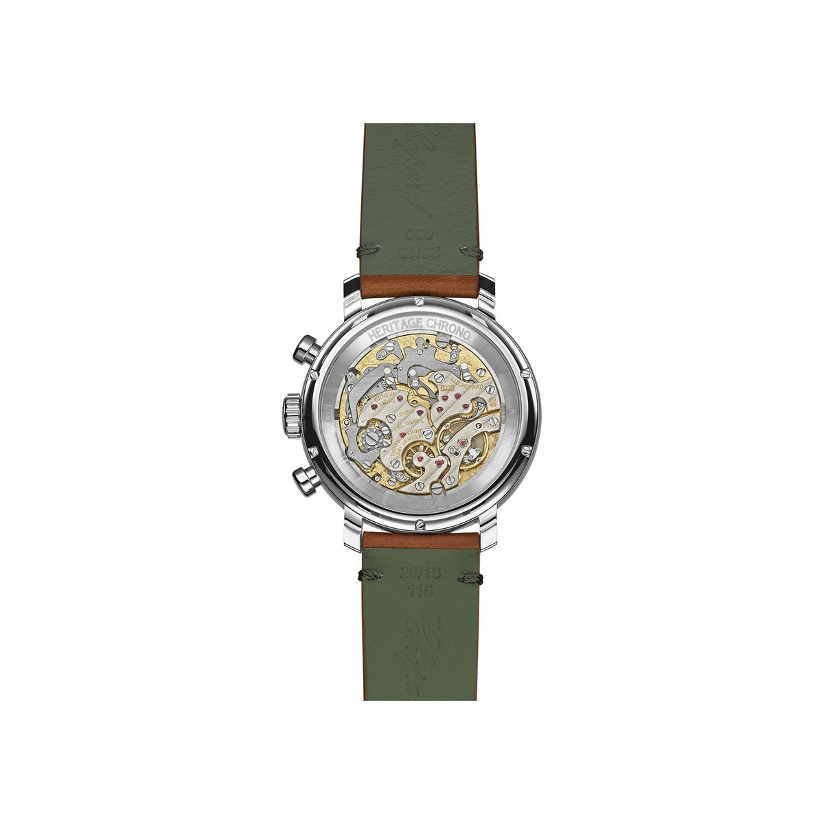 Chopard L.U.C watch in stainless steel, view 2