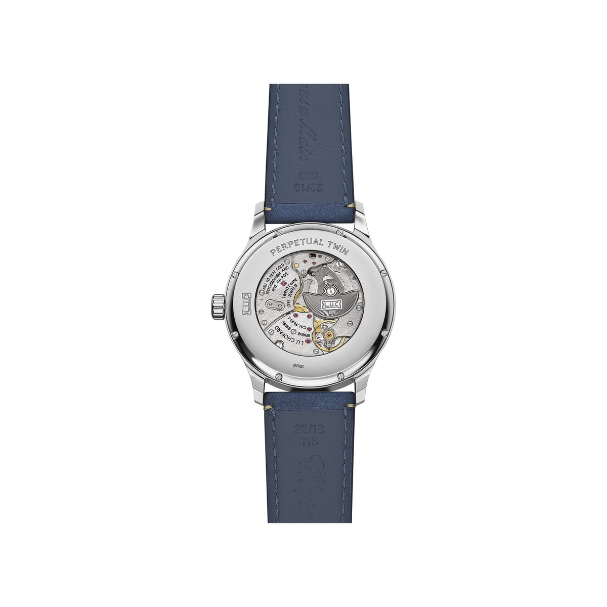 Chopard L.U.C watch in stainless steel, view 2