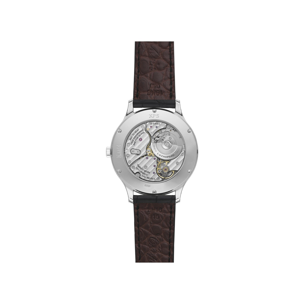 Chopard L.U.C watch in stainless steel, view 2