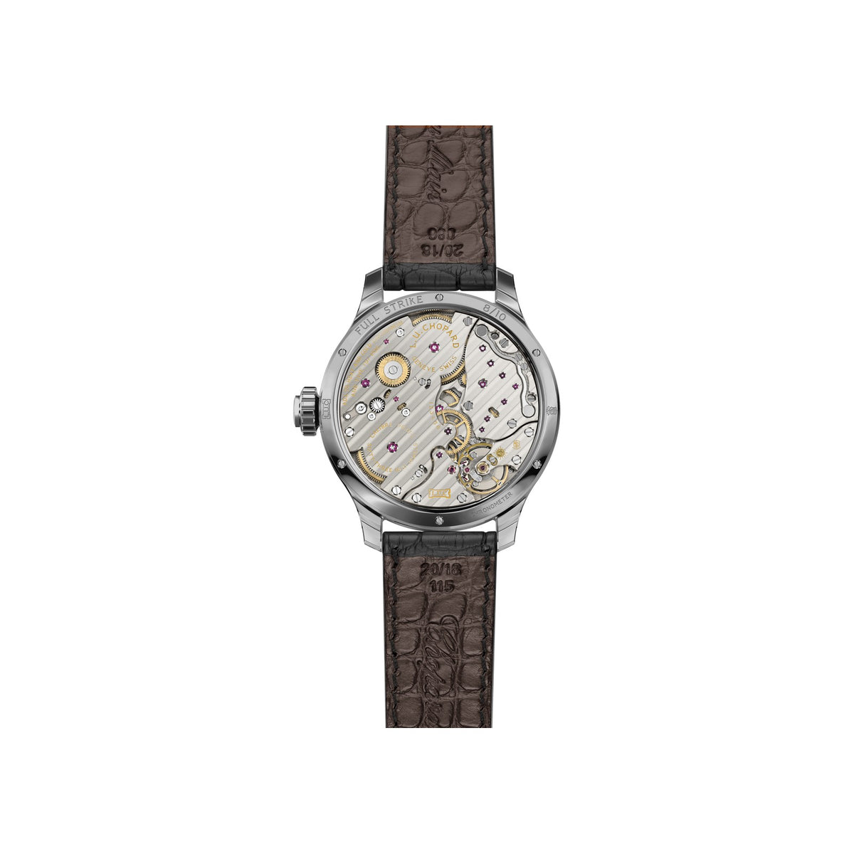 Chopard L.U.C watch in stainless steel, view 2