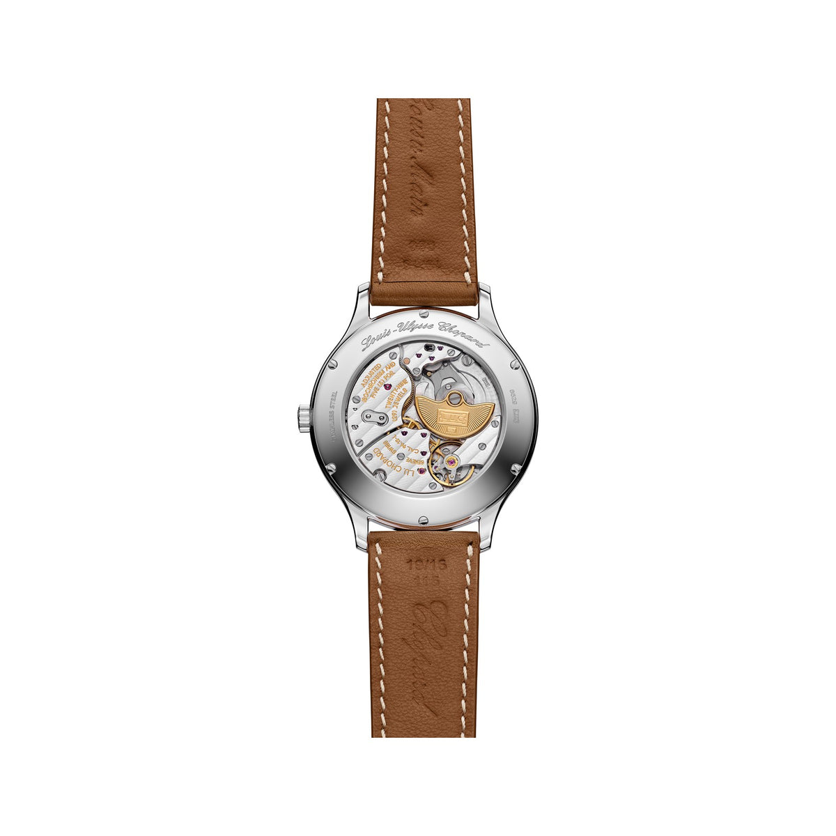 Chopard L.U.C watch in stainless steel, view 2