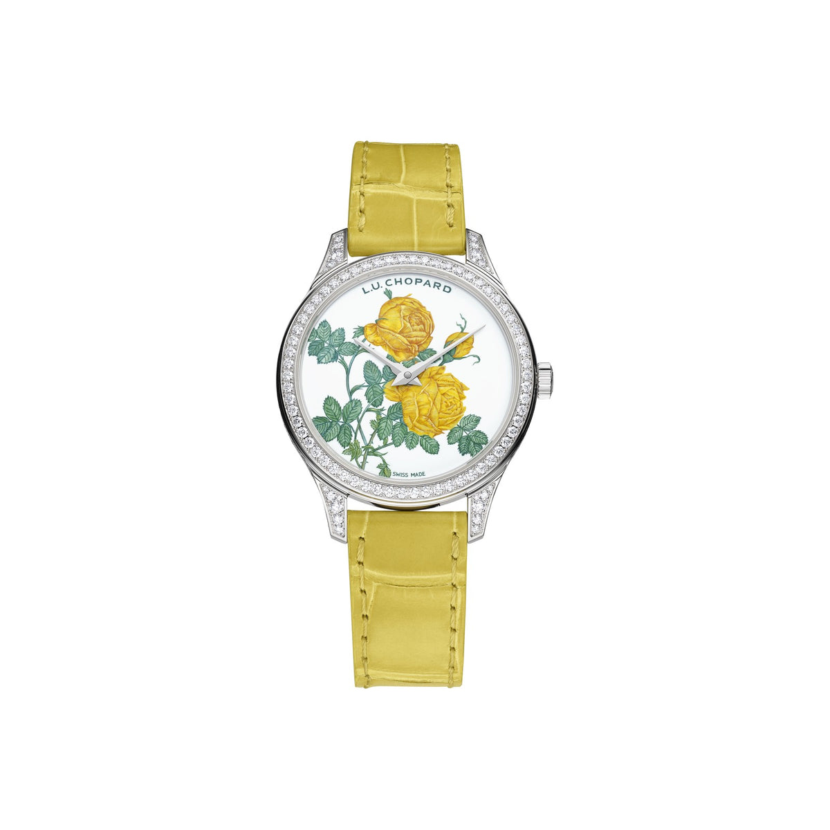 Chopard L.U.C watch in 18k ethical white gold with diamonds