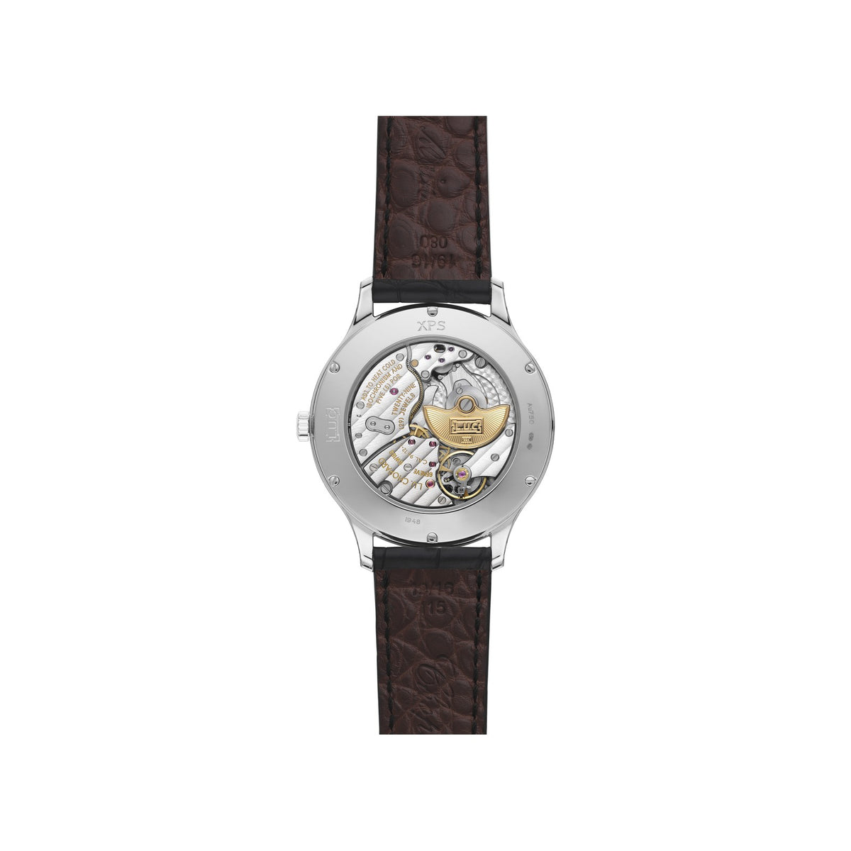 Chopard L.U.C watch in 18k ethical white gold, view 2