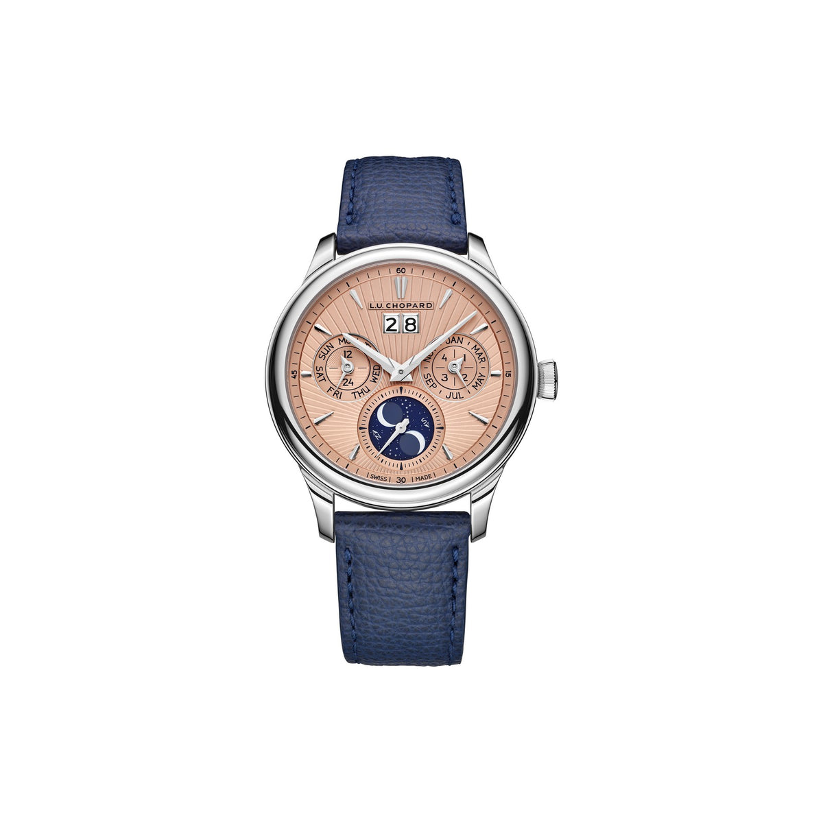 Chopard L.U.C watch in 18k ethical white gold, view 2