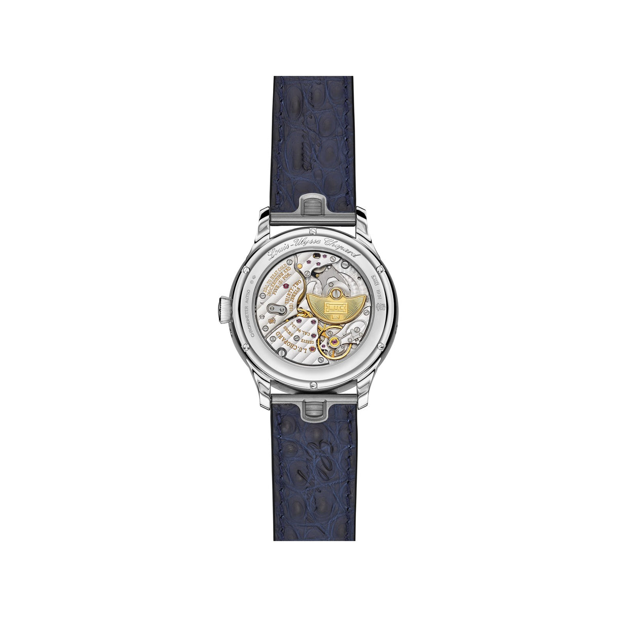Chopard L.U.C watch in 18k ethical white gold, view 3