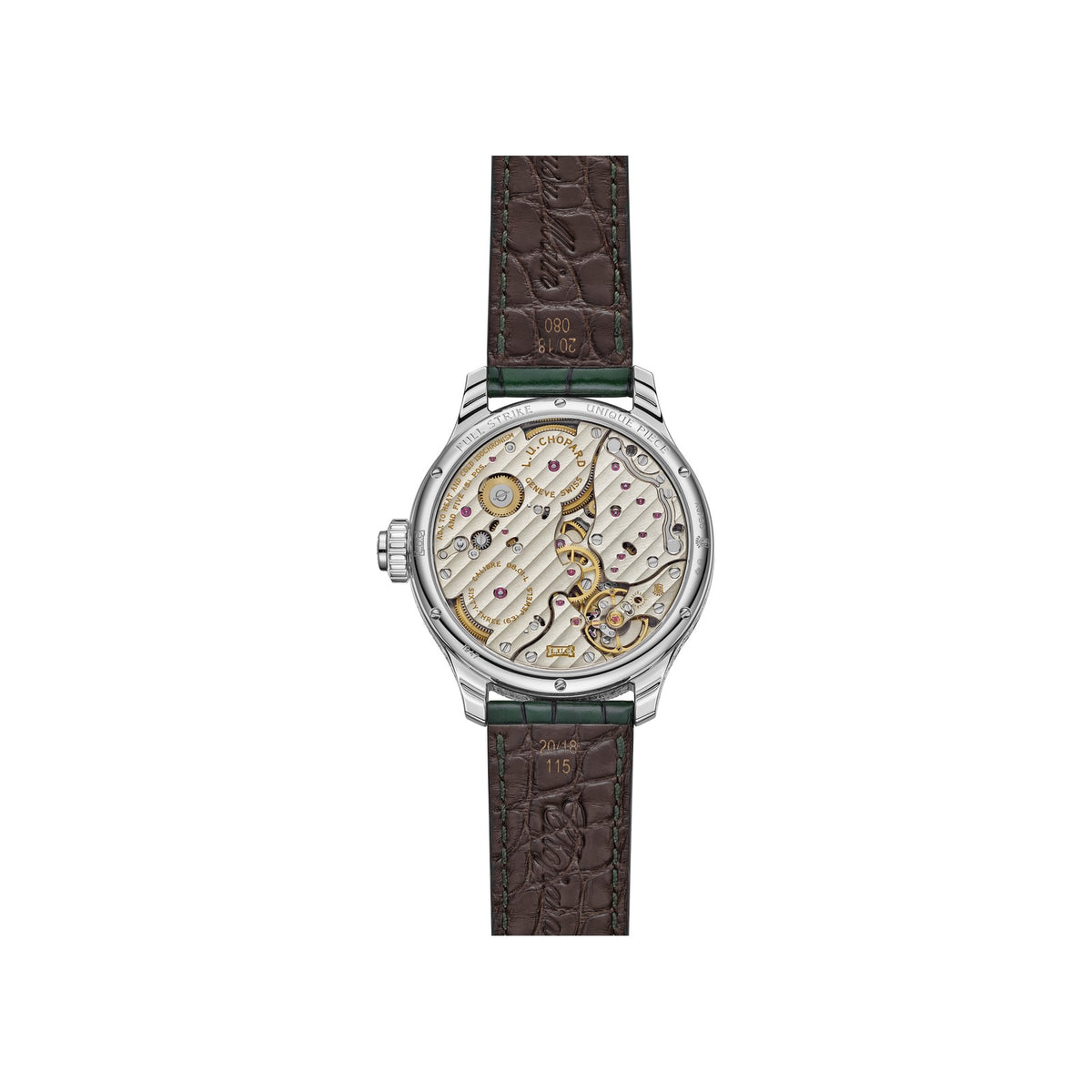 Chopard L.U.C watch in 18k ethical white gold, view 2