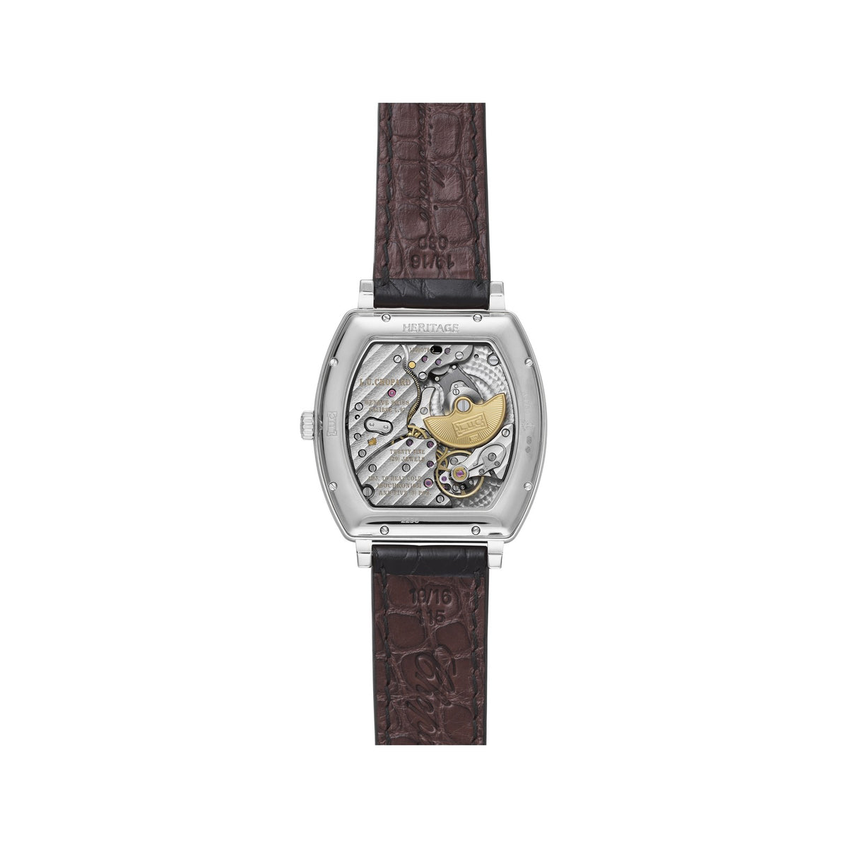 Chopard L.U.C watch in 18k ethical white gold with diamonds, view 2