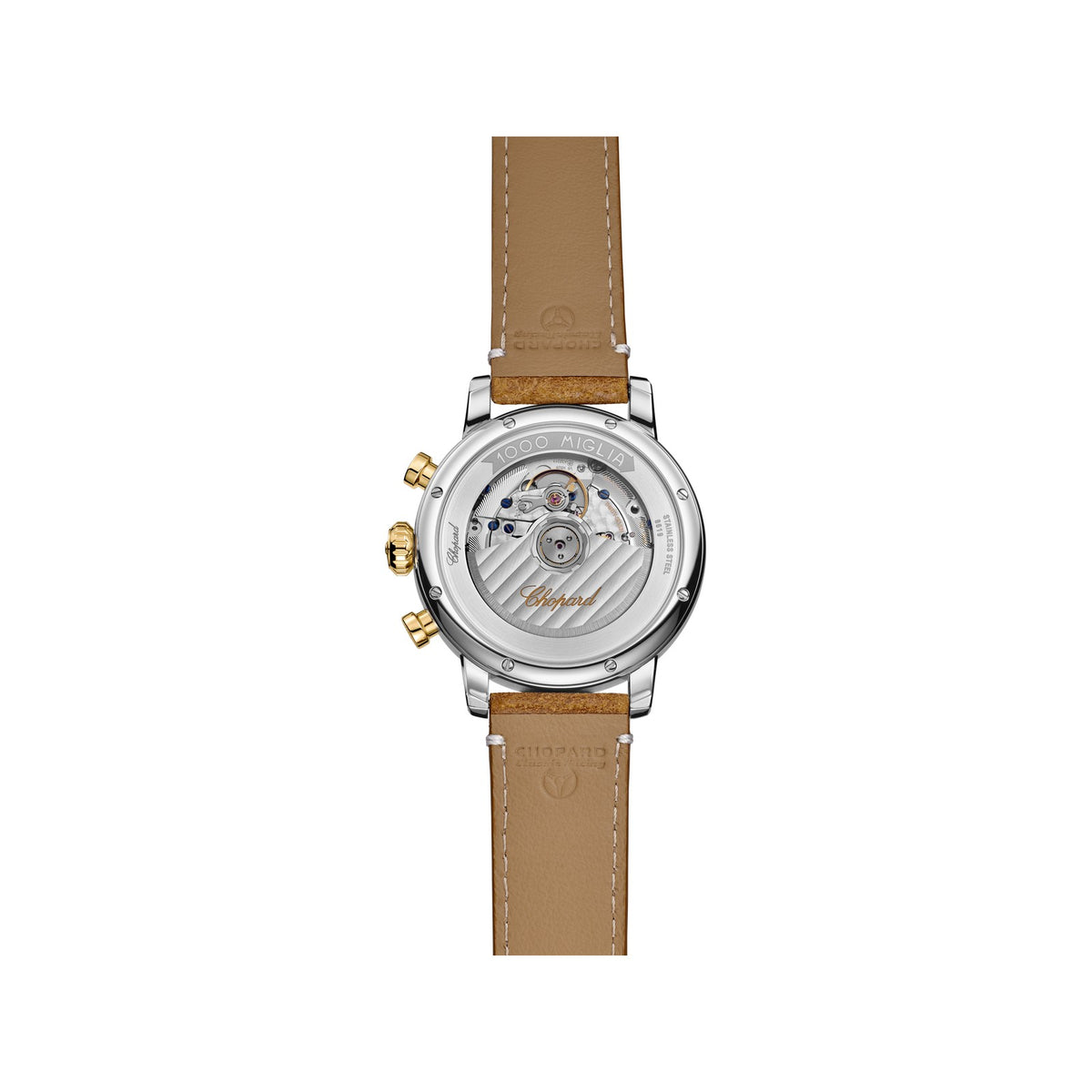Chopard Mille Miglia watch in 18k ethical yellow gold and stainless steel, view 2