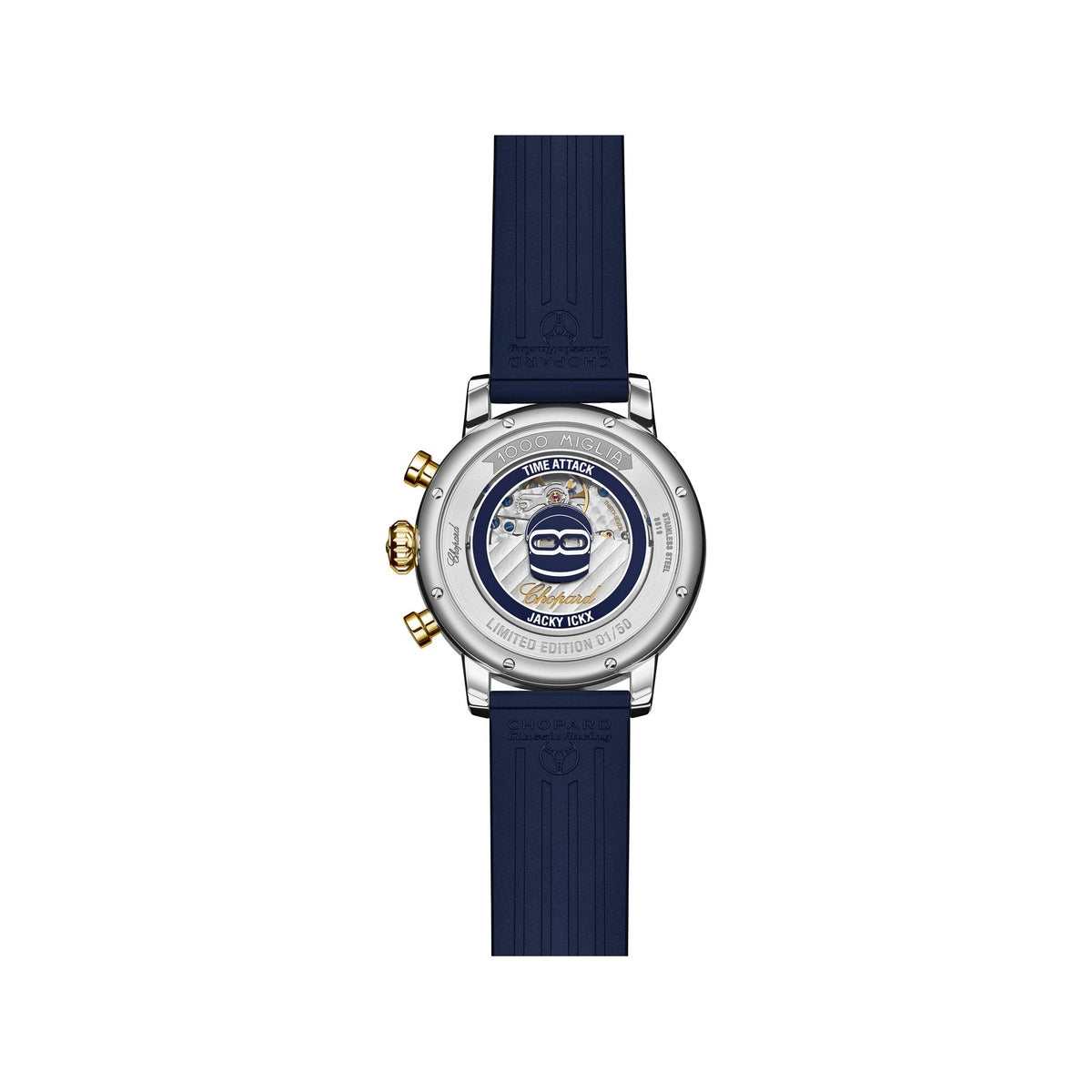 Chopard Mille Miglia watch in 18k ethical yellow gold and stainless steel, view 2