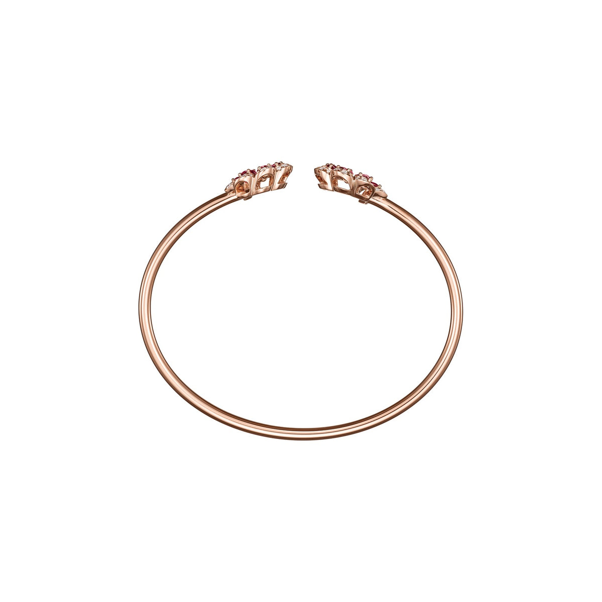 Chopard Precious Lace bangle in 18k ethical rose gold with diamonds view 3