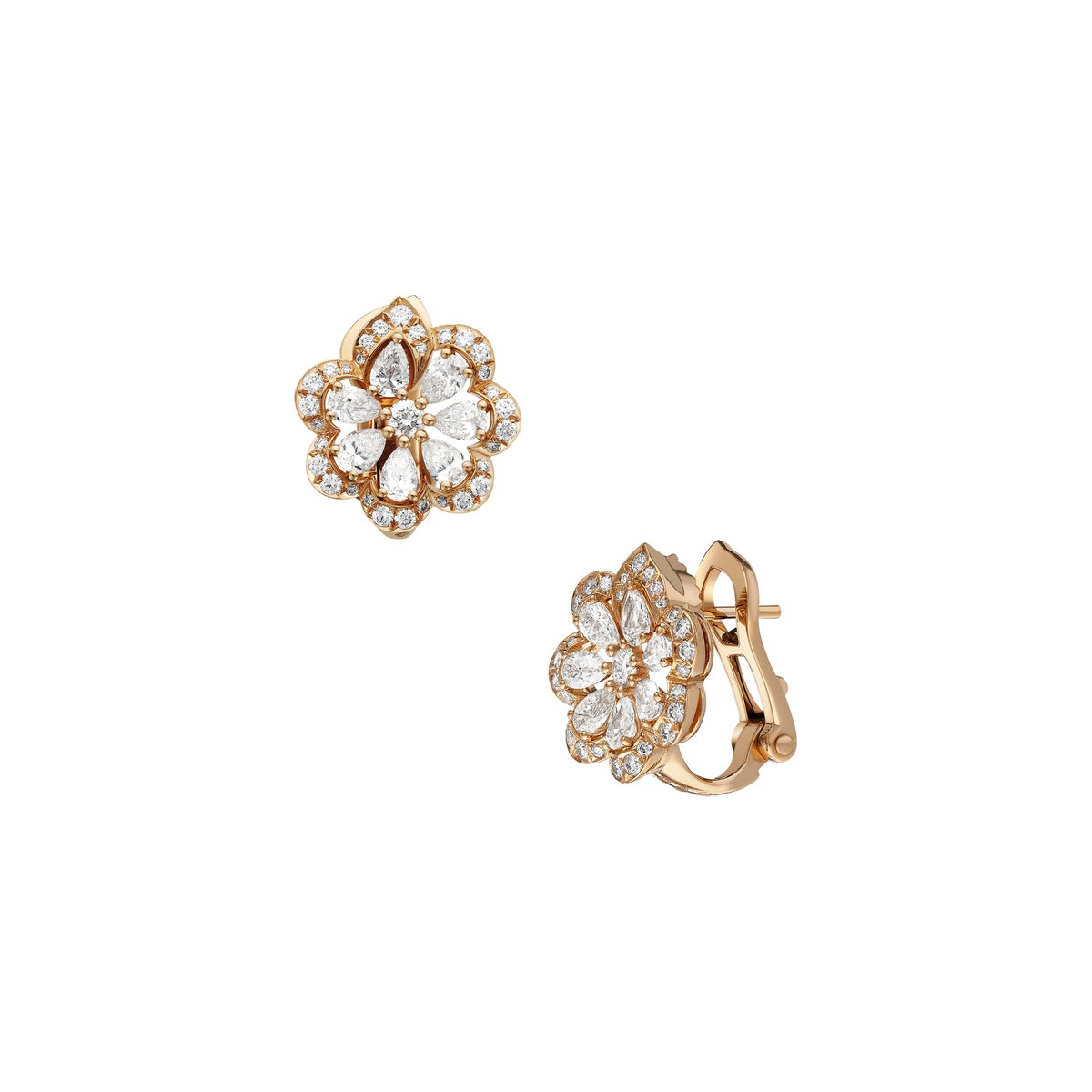 Chopard Precious Lace earrings in 18k ethical rose gold with diamonds
