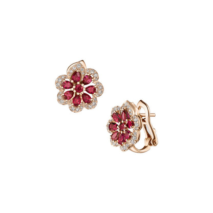 Chopard Precious Lace earrings in 18k ethical rose gold with diamonds