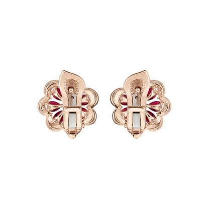 Chopard Precious Lace earrings in 18k ethical rose gold with diamonds view 4