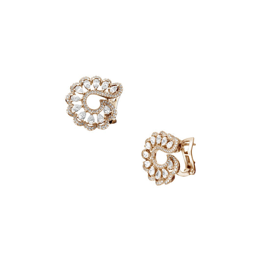Chopard Precious Lace earrings in 18k ethical rose gold with diamonds