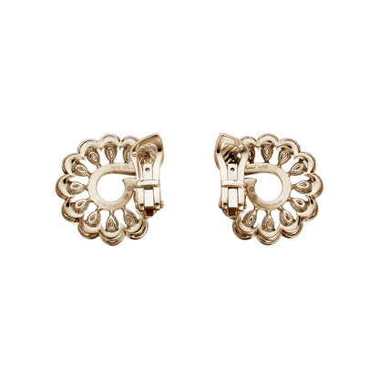Chopard Precious Lace earrings in 18k ethical rose gold with diamonds view 4