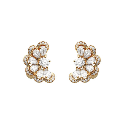 Chopard Precious Lace earrings in 18k ethical rose gold with diamonds view 4