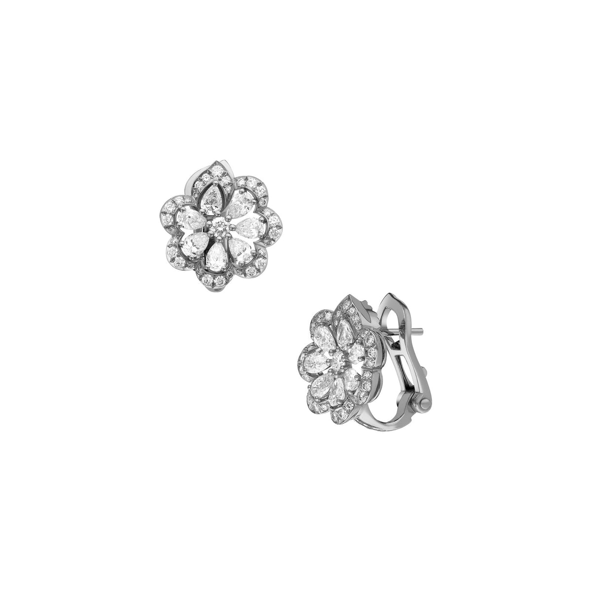 Chopard Precious Lace earrings in 18k ethical white gold with diamonds