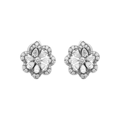 Chopard Precious Lace earrings in 18k ethical white gold with diamonds view 2