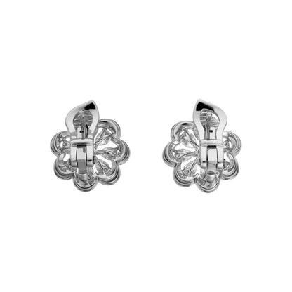 Chopard Precious Lace earrings in 18k ethical white gold with diamonds view 3