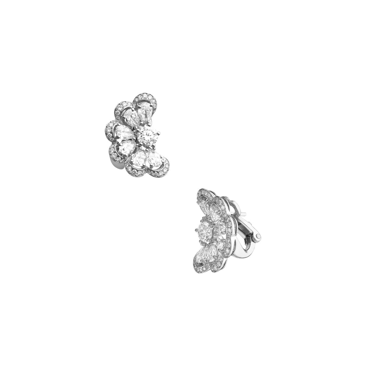 Chopard Precious Lace earrings in 18k ethical white gold with diamonds
