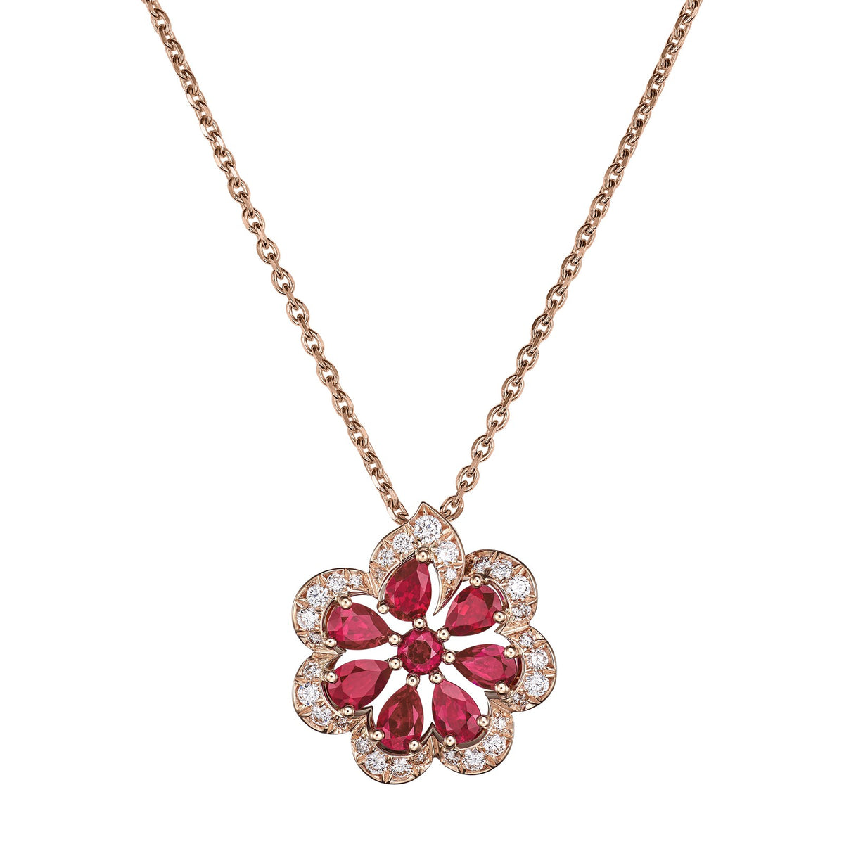 Chopard Precious Lace necklace in 18k ethical rose gold with diamonds