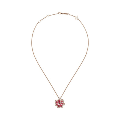 Chopard Precious Lace necklace in 18k ethical rose gold with diamonds, view 3