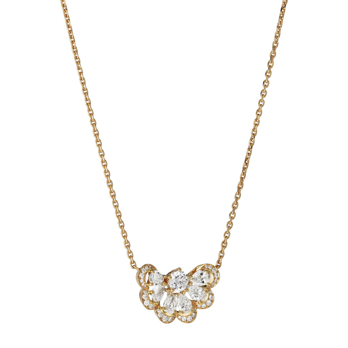 Chopard Precious Lace necklace in 18k ethical rose gold with diamonds view 2