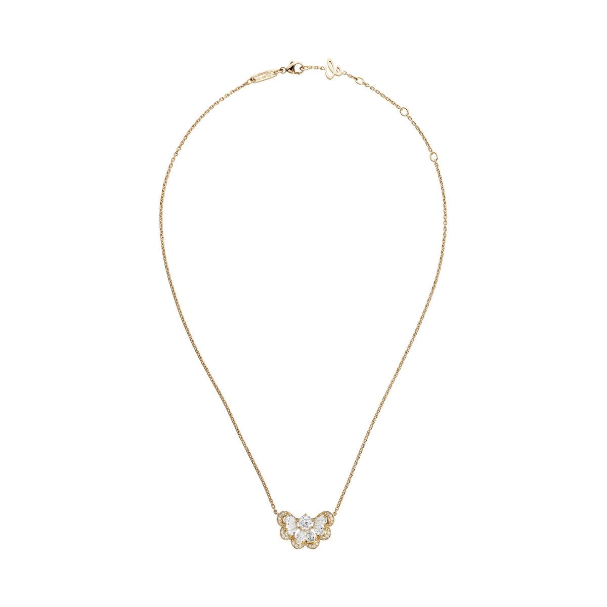Chopard Precious Lace necklace in 18k ethical rose gold with diamonds view 3