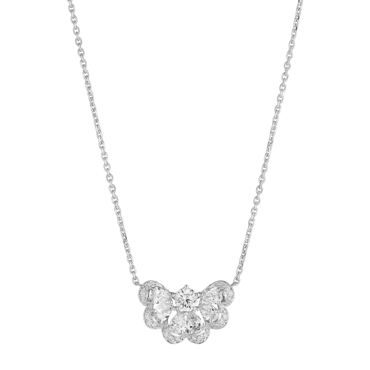 Chopard Precious Lace necklace in 18k ethical white gold with diamonds
