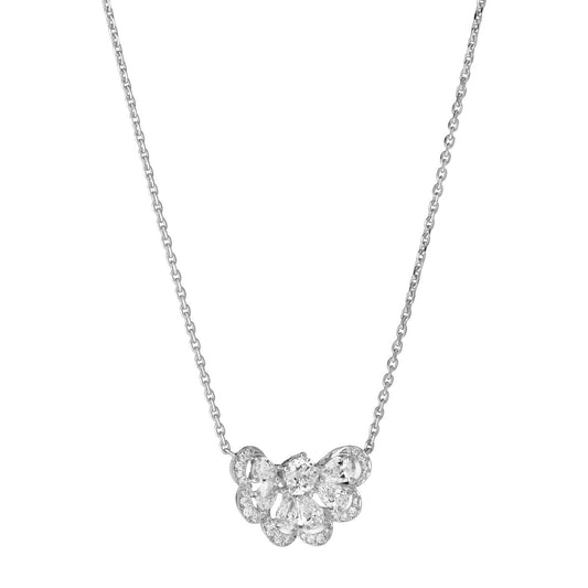 Chopard Precious Lace necklace in 18k ethical white gold with diamonds view 2