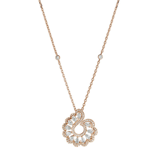 Chopard Precious Lace pendant in 18k ethical rose gold with diamonds