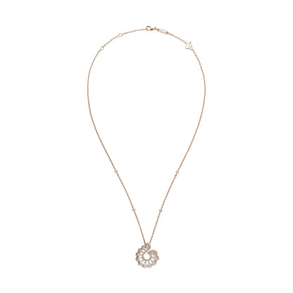 Chopard Precious Lace pendant in 18k ethical rose gold with diamonds, view 3