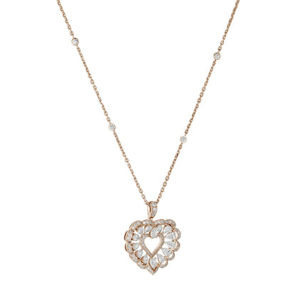 Chopard Precious Lace pendant in 18k ethical rose gold with diamonds, view 2