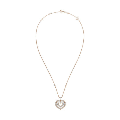 Chopard Precious Lace pendant in 18k ethical rose gold with diamonds, view 3