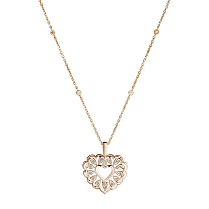 Chopard Precious Lace pendant in 18k ethical rose gold with diamonds, view 4