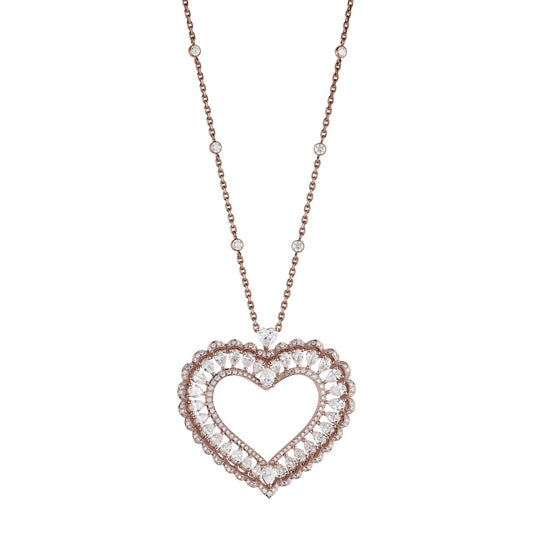 Chopard Precious Lace pendant in 18k ethical rose gold with diamonds