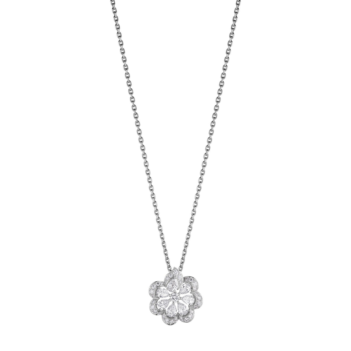 Chopard Precious Lace pendant in 18k ethical white gold with diamonds