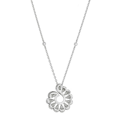 Chopard Precious Lace pendant in 18k ethical white gold with diamonds, view 4