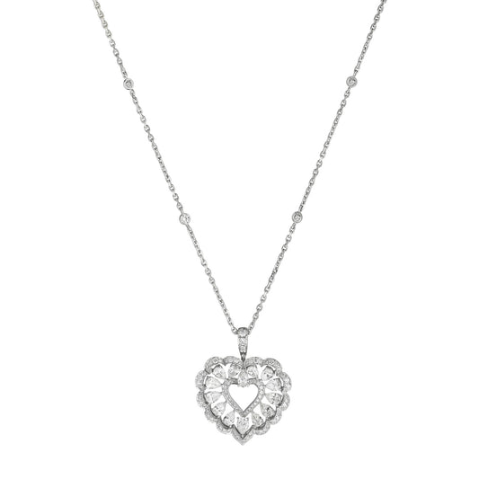 Chopard Precious Lace pendant in 18k ethical white gold with diamonds