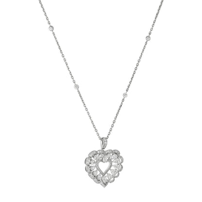 Chopard Precious Lace pendant in 18k ethical white gold with diamonds, view 2