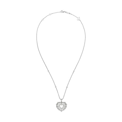 Chopard Precious Lace pendant in 18k ethical white gold with diamonds, view 3